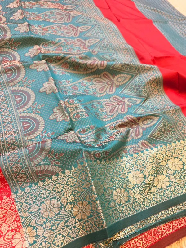 Crimson_Red_Soft_Silk_Banarasi_Jamdani_Tanchui_Saree_For_Women