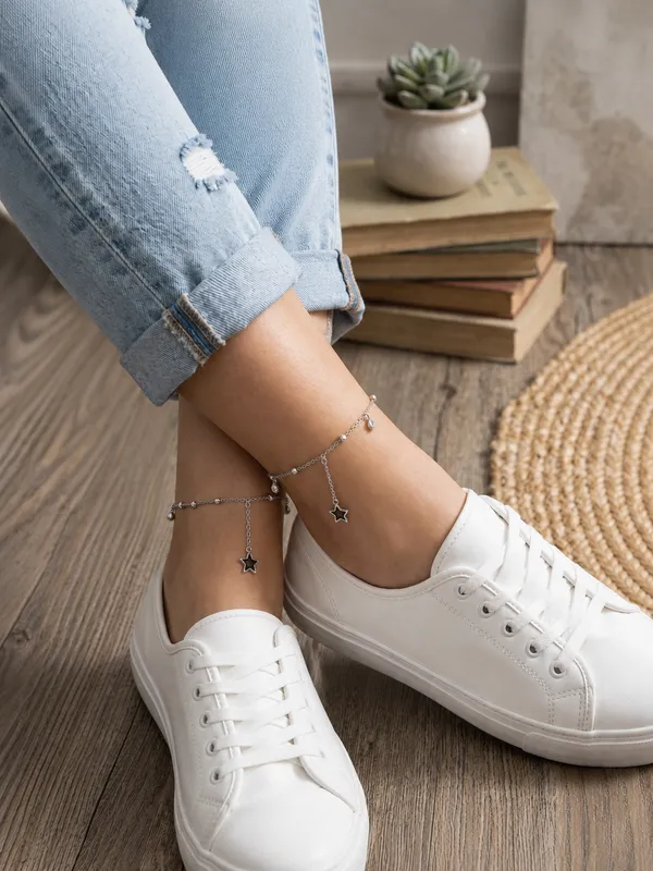 Starlume_Charm_925_Silver_Anklet_925_Sterling_Silver_1pair_2piece