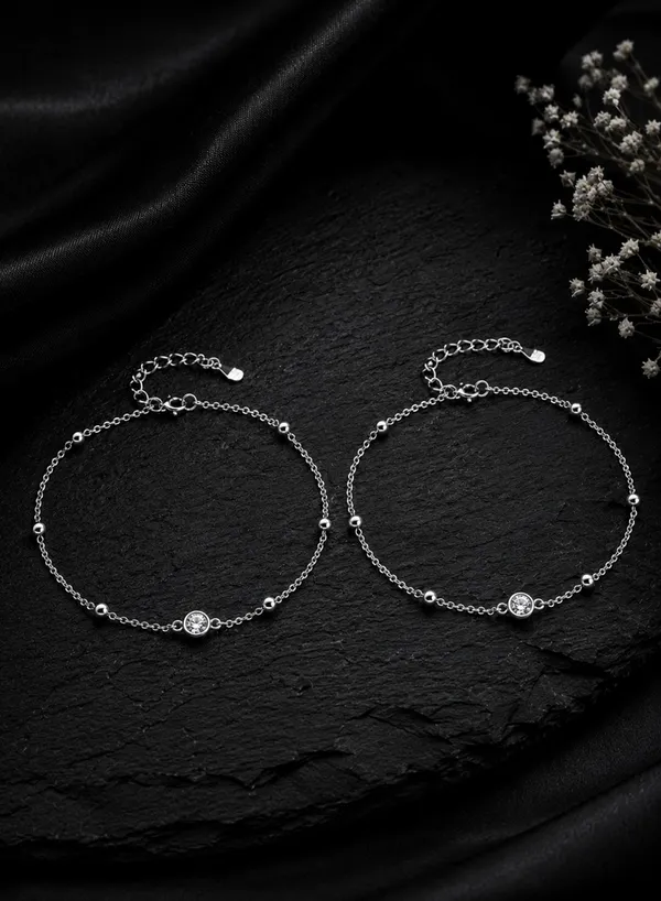 Celeste_Solitaire_925_Silver_Anklet_925_Sterling_Silver_1piece