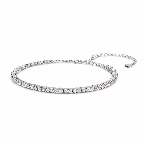Silver_Tone_Rhinestone_Chain_Braclet_For_Women