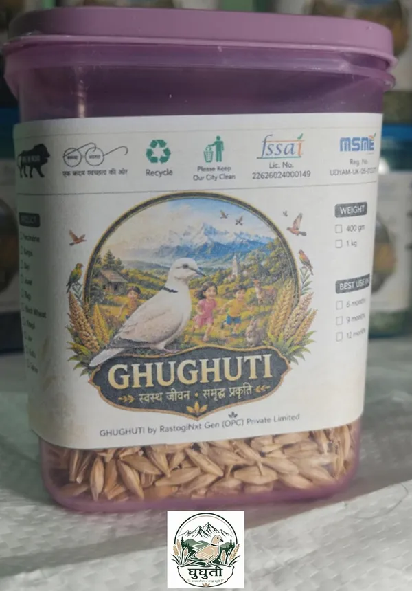 Ghughuti_GHUGHUTI_Budgie_Mix_Bird_Seed_Mix_450g_|_Premium_Natural_Bird_Food_for_Budgies_0.45_kg_Dry_All_Life_Stages_Bird_Food