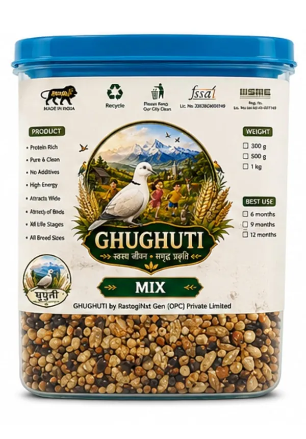 Ghughuti_GHUGHUTI_Millet_Bajri_Bird_Feed_450g_0.2_kg_Dry_Adult_Bird_Food