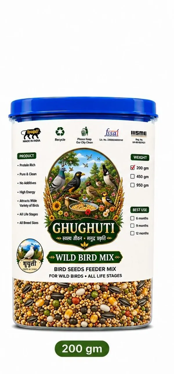 Ghughuti_Premium_Wild_Bird_Seed_Mix_200g