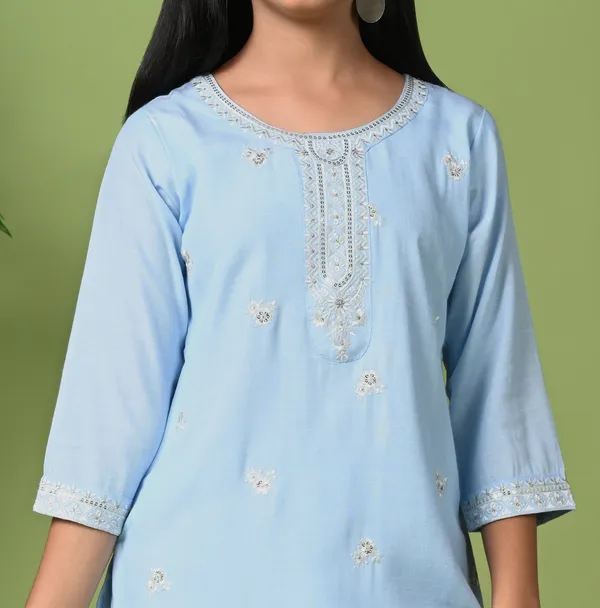 Pastel_Blue_Embroidered_Kurta_Set_With_Pants_Dupatta_Sky_Blue