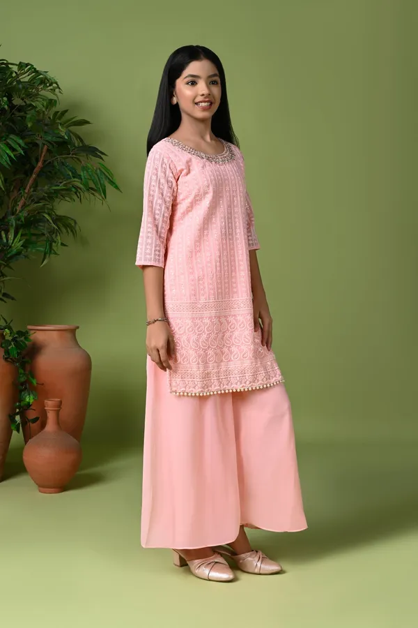 Pink_Embroidered_Kurta_With_Palazzo_Pants_Dupatta_Pink