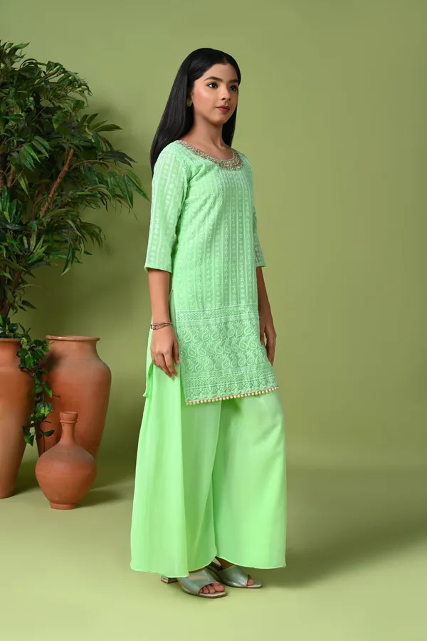 Pastel_Green_Zardosi_Embroidered_Kurta_With_Palazzo_Pants_Dupatta_Green