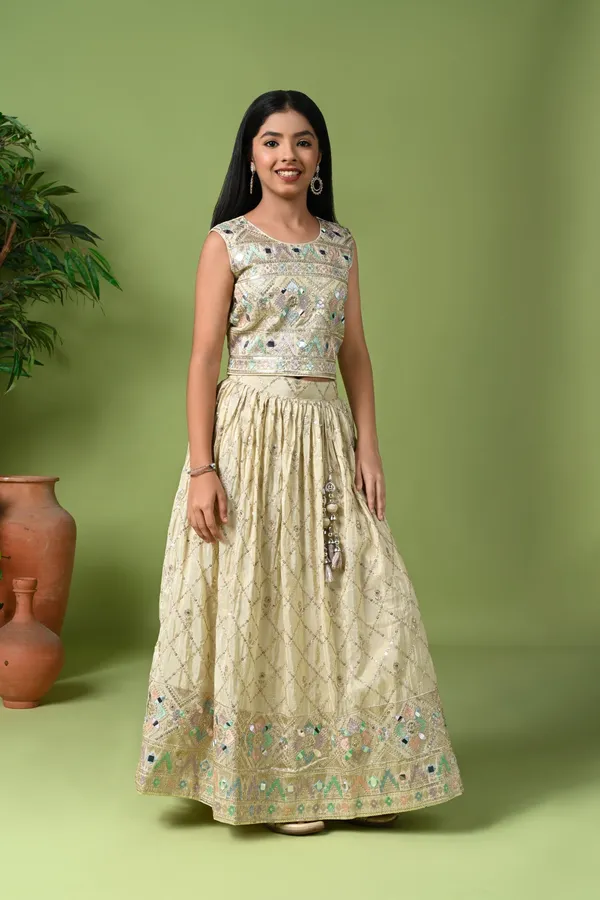 Tussar_Pure_Zari_Tissue_Embroidered_Lehenga_Set_With_Dupatta_Beige