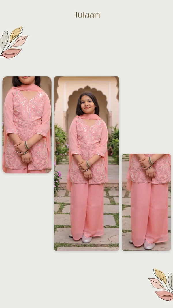 Peach_Beads_And_Sequins_Hand_Embroidered_Georgette_Pallazo_Set