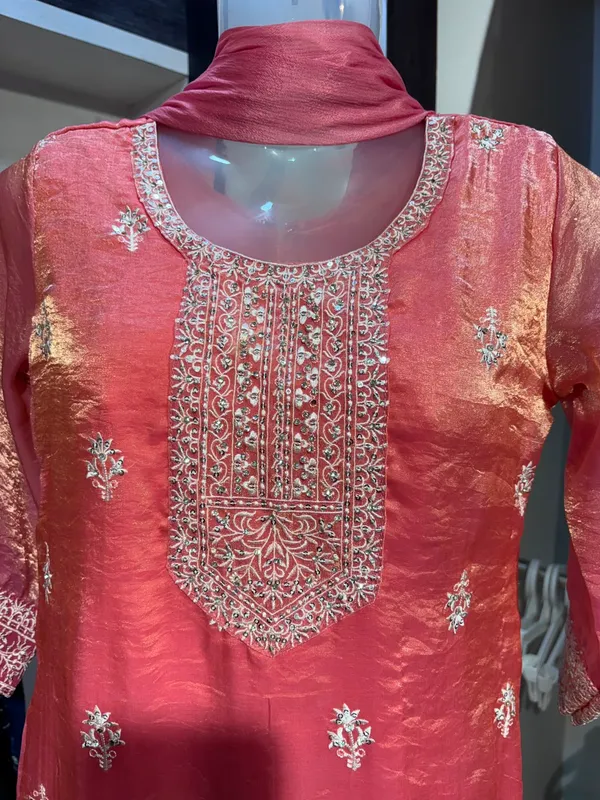 Pink_Textured_Straight_Kurta_Set_for_Women