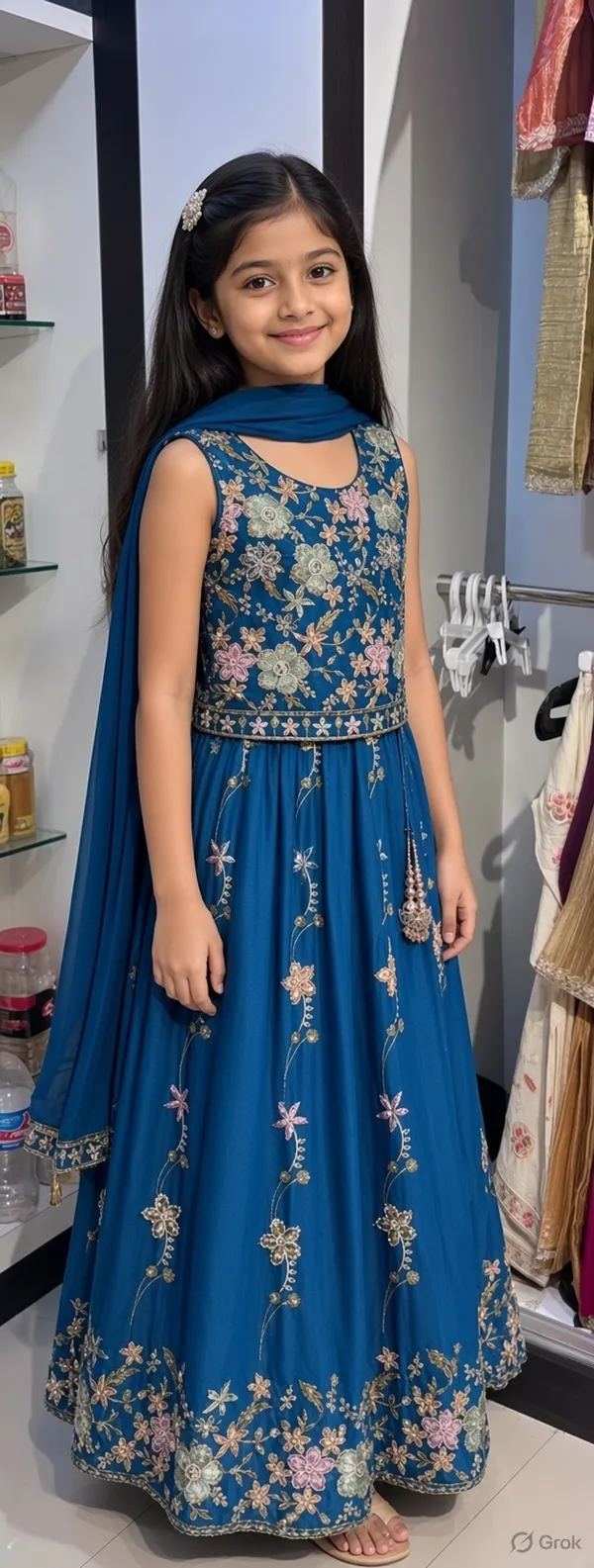 Blue_Georgette_Blouse_For_Kids