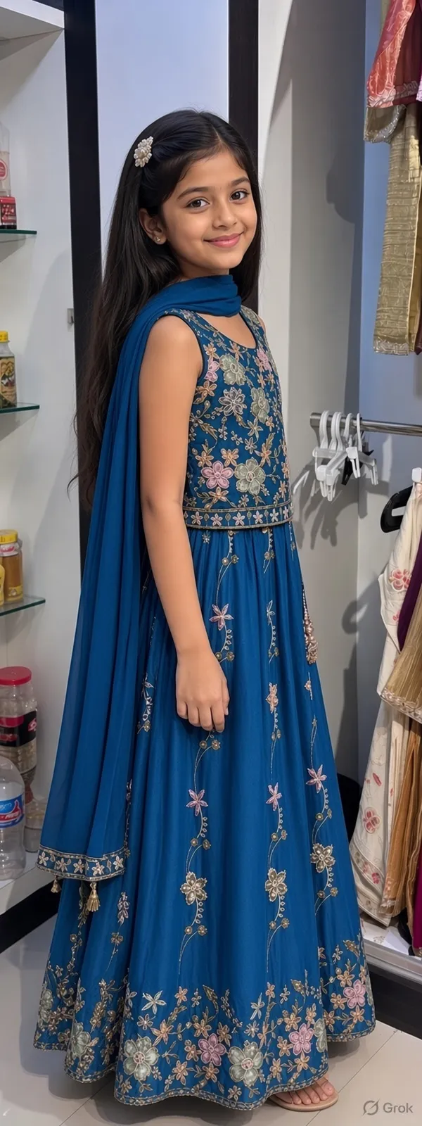 Blue_Georgette_Blouse_For_Kids