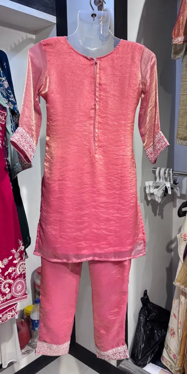 Pink_Textured_Straight_Kurta_Set_for_Women