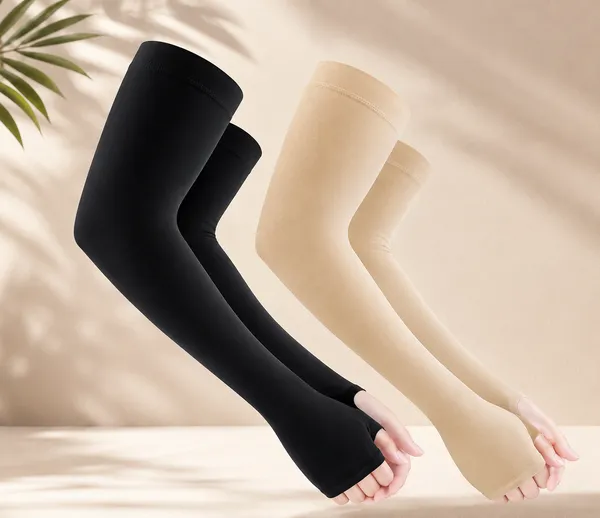Black__And_Skin_Color_Cotton_Blend_Arm_Sleeves_For_Unisex___Pack_Of_2