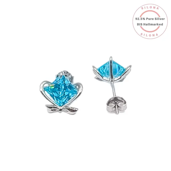 Chic_Aqua_Bow_Stud_Earrings_Default_Title