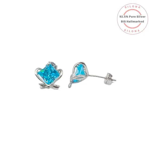 Chic_Aqua_Bow_Stud_Earrings_Default_Title