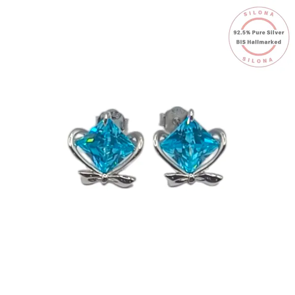 Chic_Aqua_Bow_Stud_Earrings_Default_Title