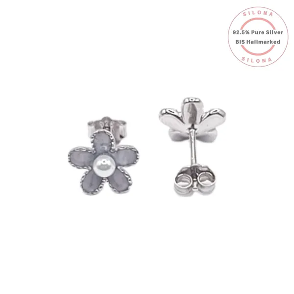 Grey_Blossom_Pearl_Stud_Earrings_Default_Title