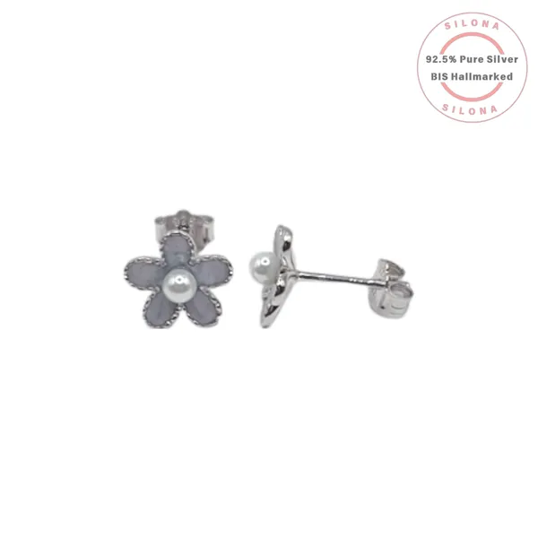 Grey_Blossom_Pearl_Stud_Earrings_Default_Title