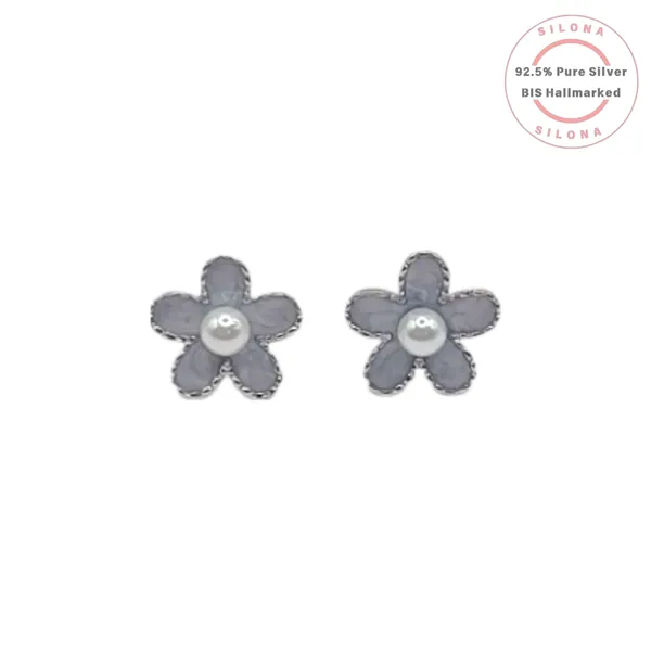 Grey_Blossom_Pearl_Stud_Earrings_Default_Title