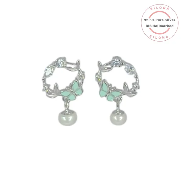 Mint_Butterfly_Pearl_Drop_Earrings_Default_Title