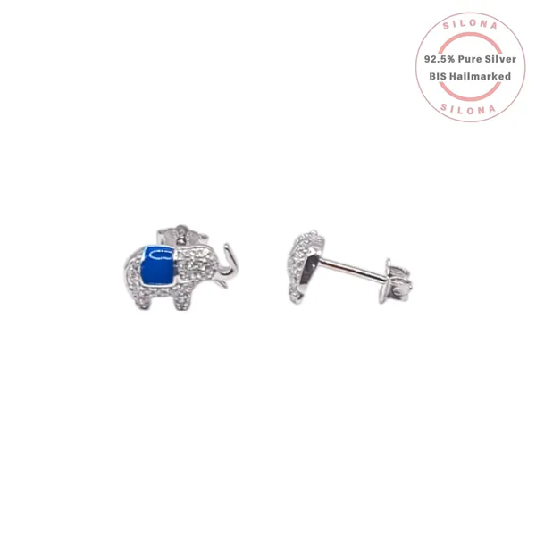 Pave_Elephant_Blue_Enamel_Studs_Default_Title