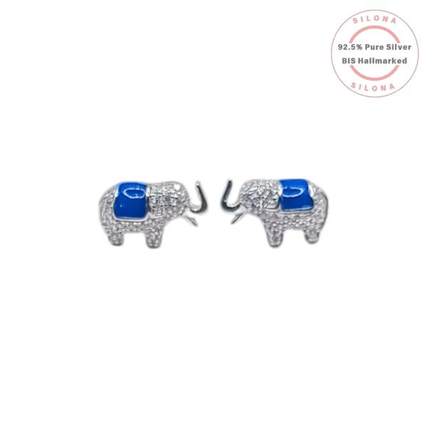Pave_Elephant_Blue_Enamel_Studs_Default_Title