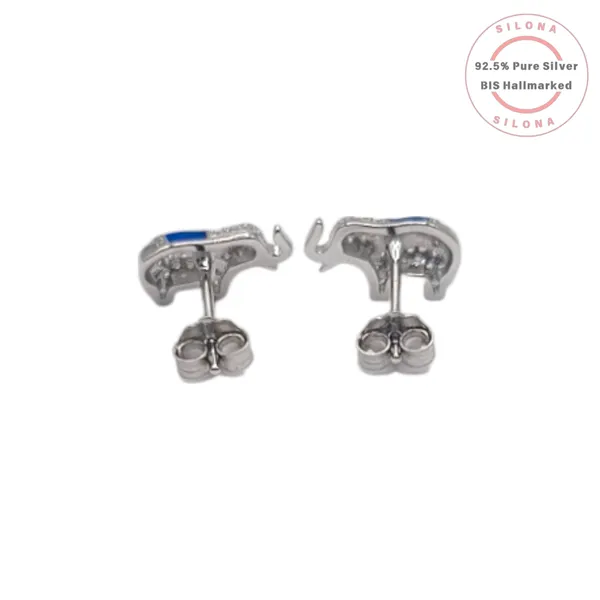 Pave_Elephant_Blue_Enamel_Studs_Default_Title