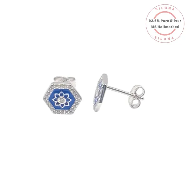 Hexagon_Lapis_Blue_Floral_Studs_Default_Title