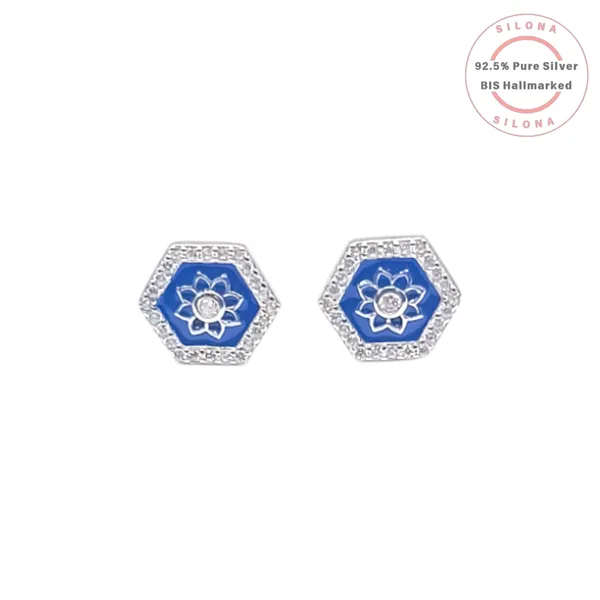 Hexagon_Lapis_Blue_Floral_Studs_Default_Title
