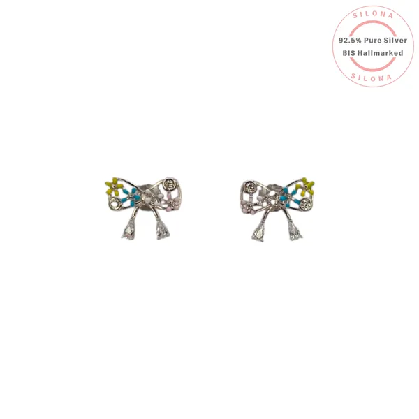 Colorful_Enamel_Floral_Bow_Stud_Earrings_Default_Title