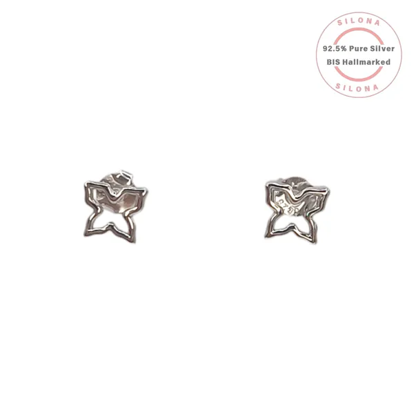 Minimalist_Clover_Silver_Stud_Earrings_Default_Title