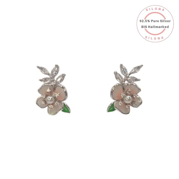 Enamel_Blossom_Pearl_Stud_Earrings_Default_Title