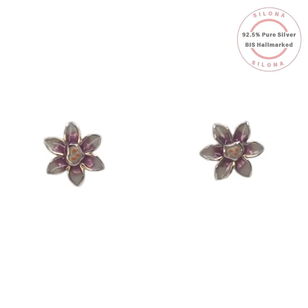 Lilac_Enamel_Blossom_Stud_Earrings_Default_Title