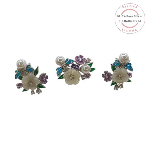 Enamel_Butterflies_Floral_Necklace_Set_Default_Title