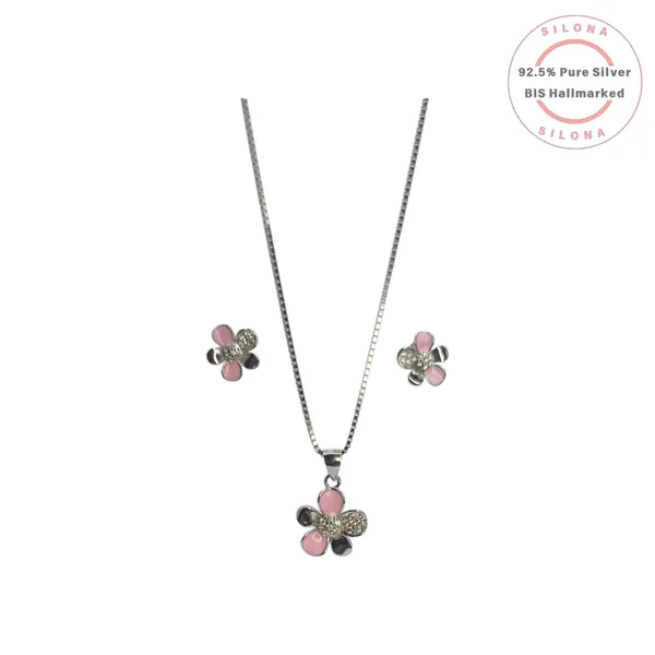 Petite_Pink_Floral_Necklace_Set_Default_Title