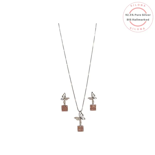 Dainty_Butterfly_Champagne_Gem_Necklace_Set_Default_Title