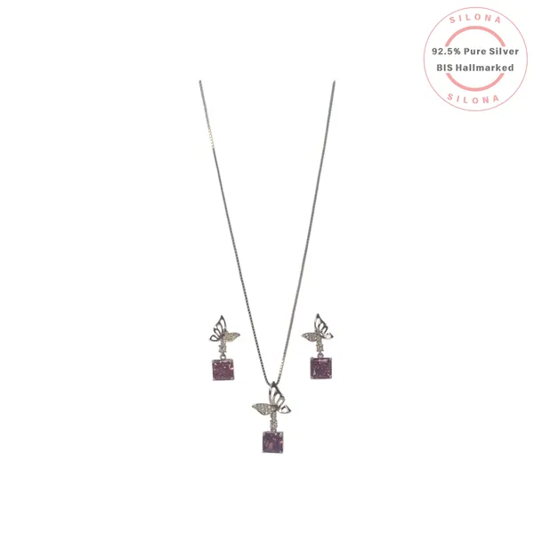 Amethyst_Hued_Butterfly_Necklace_Earring_Set_Default_Title