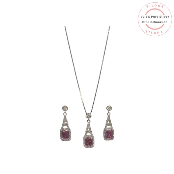 Chic_Eiffel_Tower_Pink_Zirconia_Necklace_Set_Default_Title