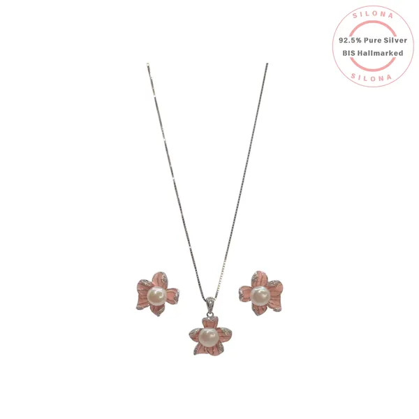 Petal_Pink_Pearl_Flower_Necklace_Set_Default_Title