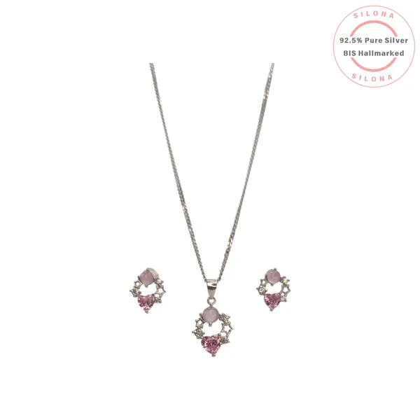 Celestial_Heart_Pink_Stone_Necklace_Set_Default_Title