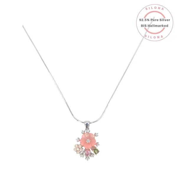 Carved_Blossom_Multi_Stone_Necklace_Set_Default_Title