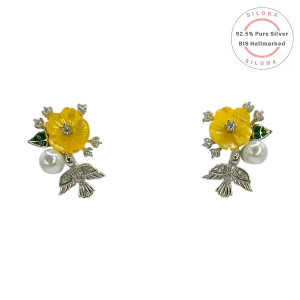 Artisanal_Hummingbird_Floral_Necklace_Set_Default_Title