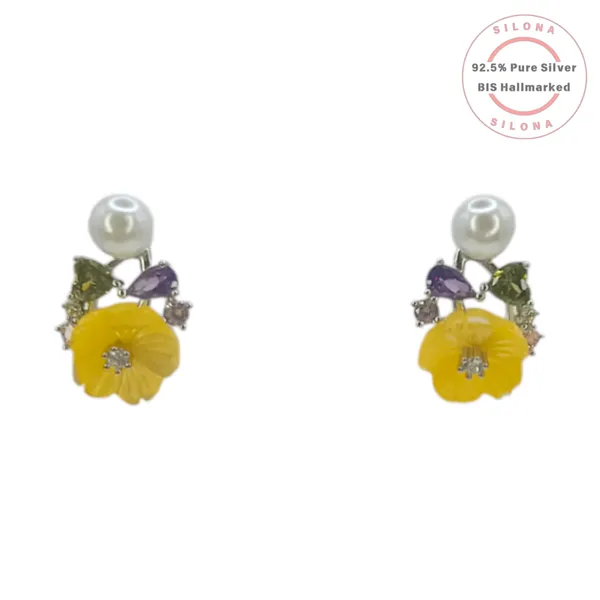 Vibrant_Floral_Pearl_Necklace_With_Earrings_Default_Title