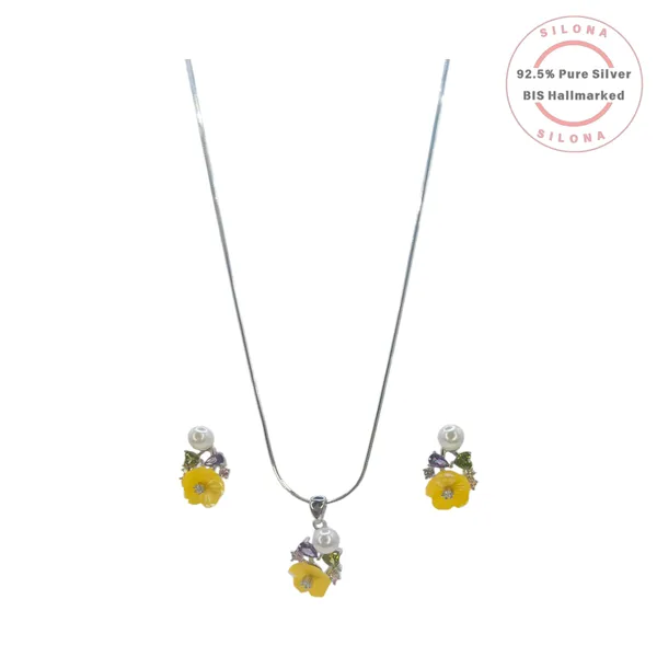 Vibrant_Floral_Pearl_Necklace_With_Earrings_Default_Title