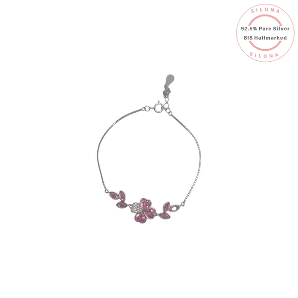 Floral_Heart_Petal_Pink_Cz_Bracelet_Default_Title