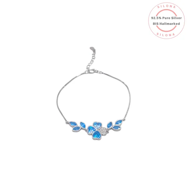 Azure_Blue_Clover_Heart_Bracelet_Default_Title