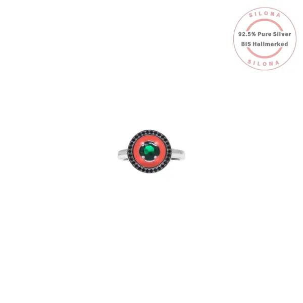 Vivid_Coral_Enamel_Emerald_Hue_Ring