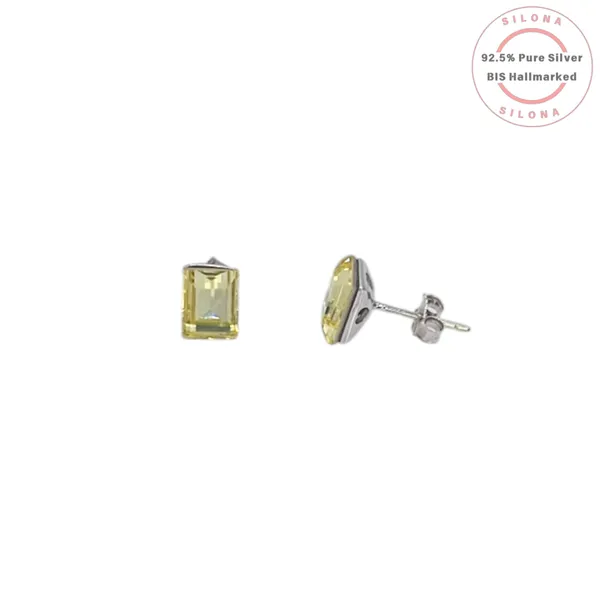 Emerald_Cut_Canary_Stud_Earrings_Default_Title