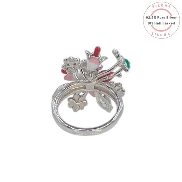 Enamel_Hummingbird_Flower_Bouquet_Ring
