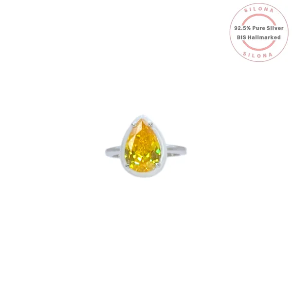 Modern_Canary_Yellow_Pear_Cut_Ring